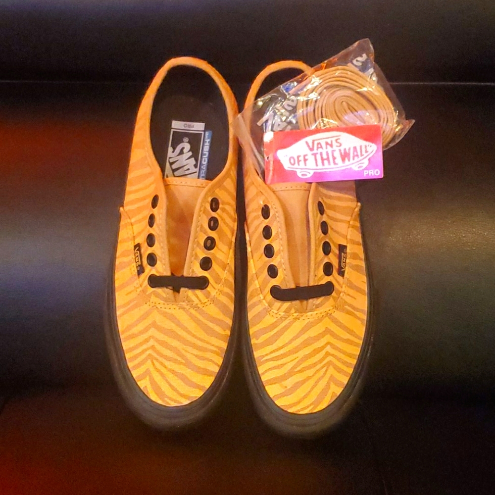Brand new reflective zebra stripe Vans